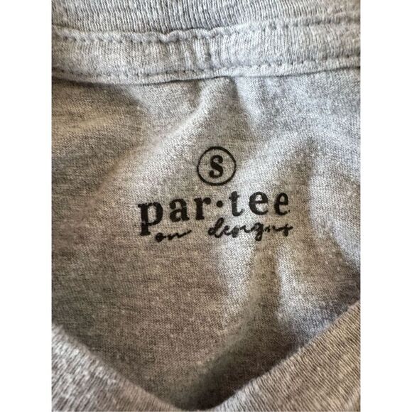 Par tee women’s small graphic t-shirt boho rock Hot Mess express train grey humo - Picture 4 of 4